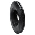 R1 06-10 Jeep Grand Cherokee Front Right Drilled & Slotted Black Brake Rotor