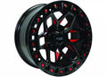 ZION 17X9 5X127 ET15 CB71.5 GLOSS BLACK MILLED RED