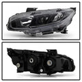 1621 CIVIC HALOGEN MODELS PROJECTOR HEADLIGHT OE BLACK