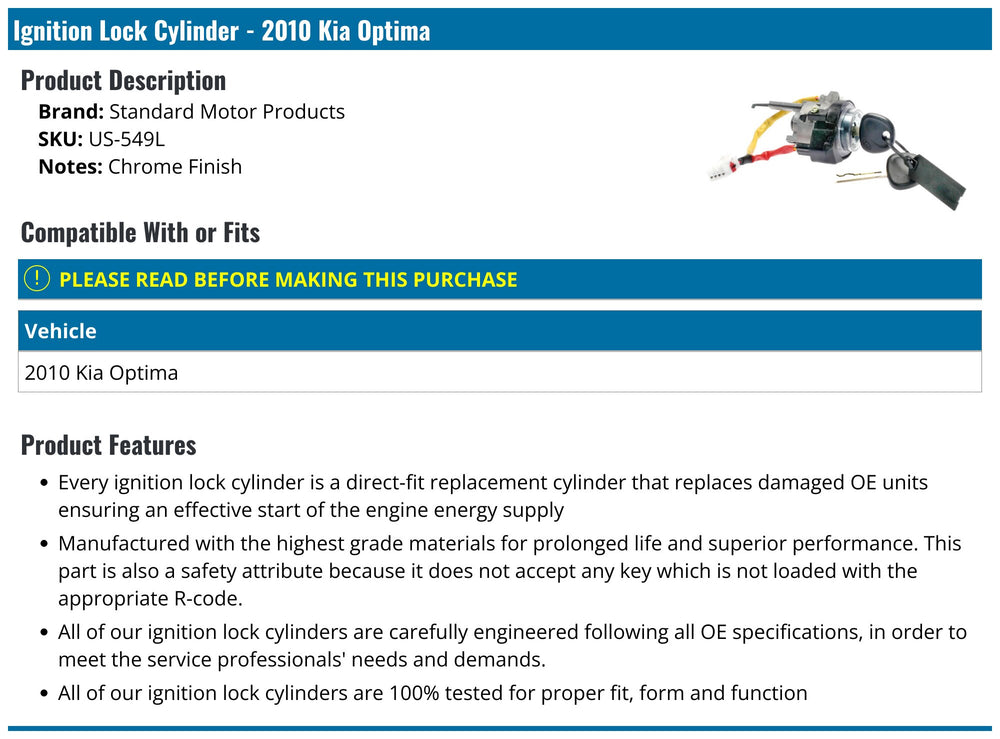 IGNITN LOCK CYLINDER KEYS