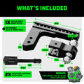 Rhino USA 10In Heavy Duty Drop Hitch - 2In (Black)