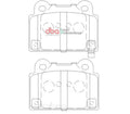DBA 08-16 Mitsubishi Lancer Evolution Rear RP Performance Brake Pads