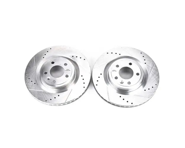 Power Stop 11-14 Ford Mustang Front Evolution Drilled & Slotted Rotors - Pair