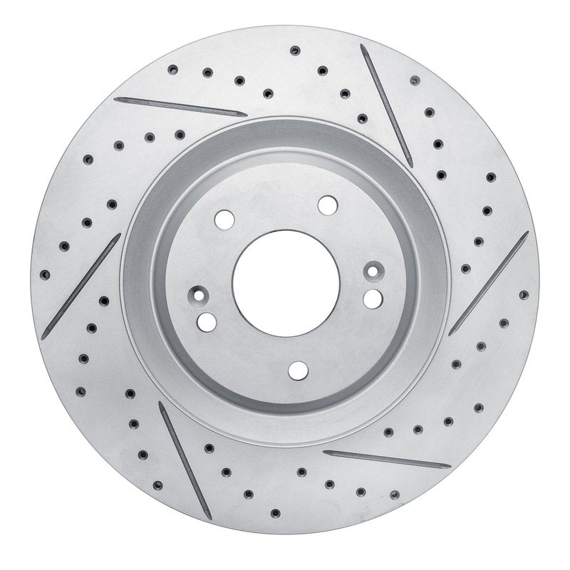 DFC 19-22 Hyundai Veloster N Front Right Drilled & Slotted Geoperformance Rotor