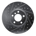 R1 16-18 BMW X4 Right Front Drilled & Slotted Silver Brake Rotor