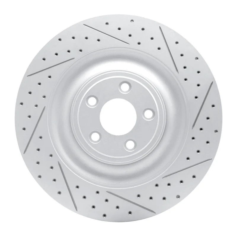 R1 10-24 Jaguar Xfr Rear Right Drilled & Slotted Geoperformance Rotor
