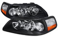 MATTE BLACK HOUSING - CLEAR LENS - AMBER REFLECTORS