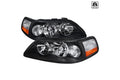MATTE BLACK HOUSING - CLEAR LENS - AMBER REFLECTORS