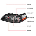 MATTE BLACK HOUSING - CLEAR LENS - AMBER REFLECTORS