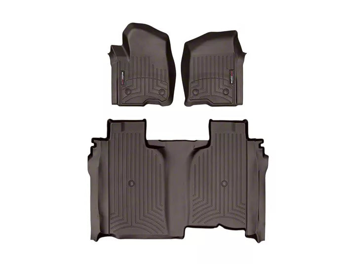 WeatherTech Cocoa Front and Rear Floorliners Fits -20-26 Chevrolet GMC 471436-1-5