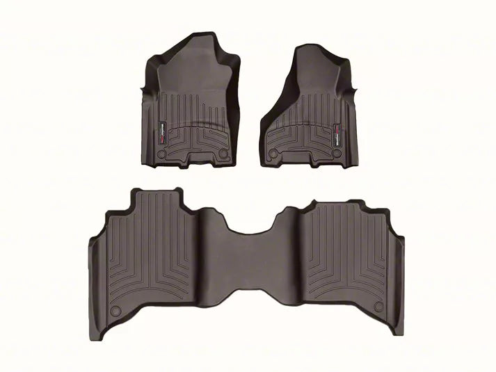 WeatherTech Cocoa Front and Rear Floorliners Fits -20-24 Dodge RAM 471545-1-4