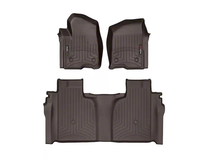 WeatherTech Cocoa Front and Rear Floorliners Fits -20-24 Chevrolet GMC 471436-1-3