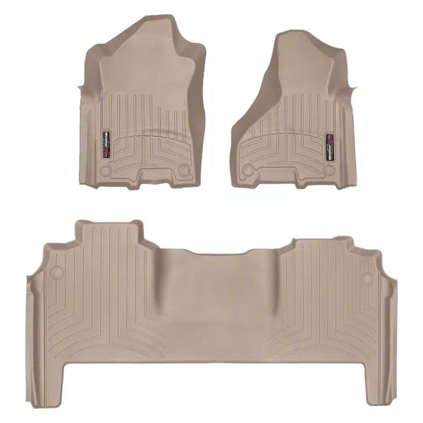 WeatherTech Tan Front and Rear Floorliners Fits -20-24 Dodge RAM 451545-1-5