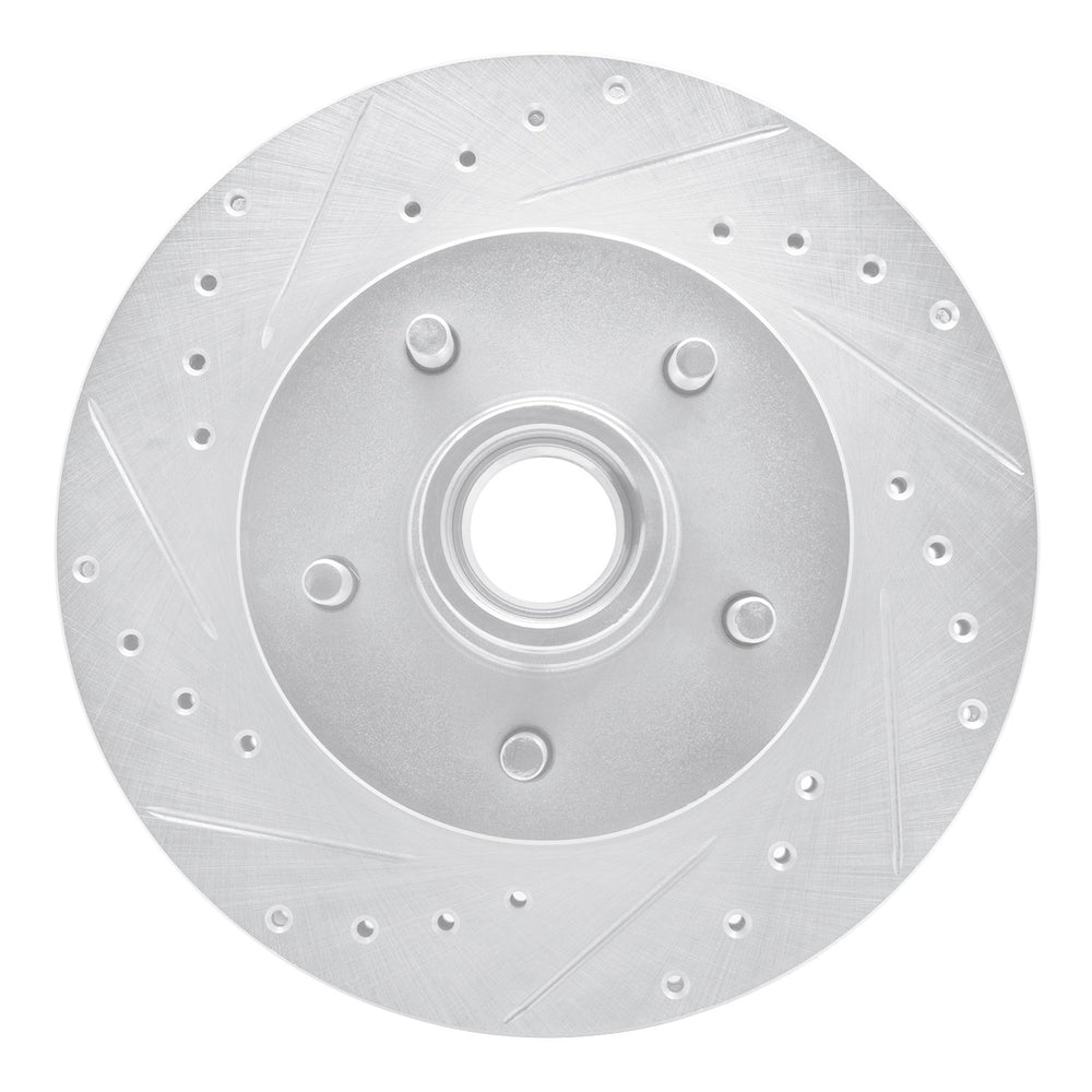 DFC 83-92 Chevrolet G20 Front Left Drilled & Slotted Silver Brake Rotor