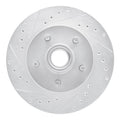 DFC 83-92 Chevrolet G20 Front Left Drilled & Slotted Silver Brake Rotor