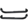 3 Inch Round Bent Steel Step Bar with No-Slip Step Pad for 2007-2018 Jeep Wrangler JK, 2-Door, Black Rampage