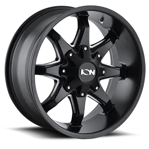 ~(30 lbs. 19X19X10)~ 181 (181) SATIN BLACK/MILLED SPOKES 17X9 5-114.3/5-127 18MM 87MM