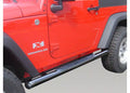 Rugged Ridge 3-In Round Side Steps Black 07-18 2-Door Jeep Wrangler