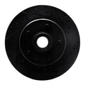 R1 90-02 Chevrolet ASTRO Front Right Drilled & Slotted Black Brake Rotor