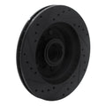 R1 90-02 Chevrolet ASTRO Front Right Drilled & Slotted Black Brake Rotor