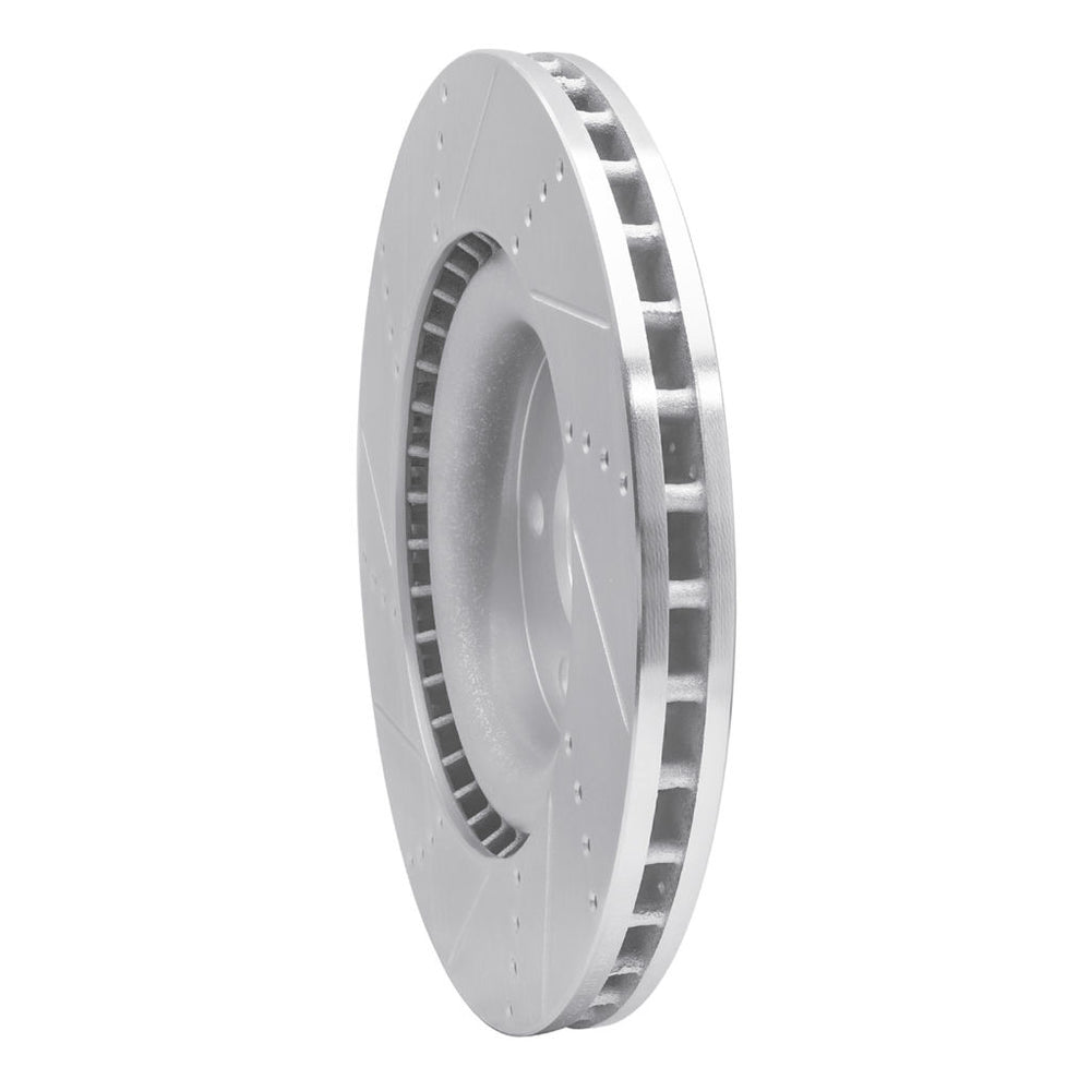 DFC 12-25 Dodge Durango Front Right Drilled & Slotted Silver Brake Rotor