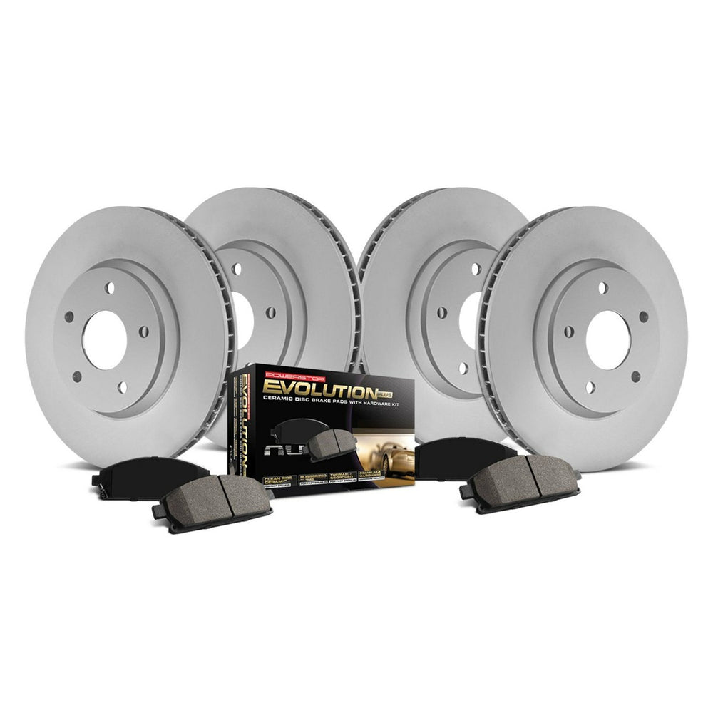 Power Stop 03-11 Honda Element Front & Rear Z17 Evolution Geomet Coated Brake Kit