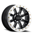 Aluminum Wheels 14x8 Mamba Beadlock UTV A71 Machined Lip Satin Black 0 Offset 4 on 137 Bolt Pattern Raceline