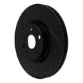 R1 11-25 Lexus IS200T Left Front Drilled & Slotted Black Brake Rotor
