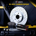 R1 20-21 Mercedes-Benz GLE350 Front Left Slotted Black Brake Rotor