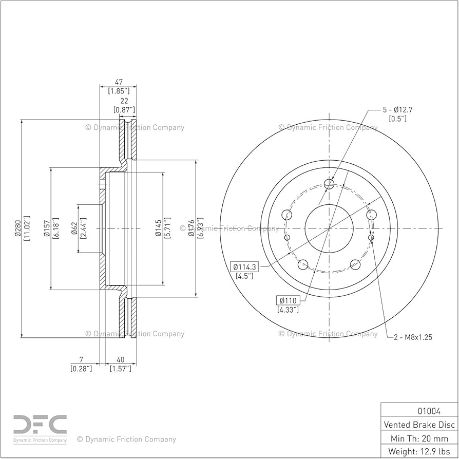 DFC 73-98 International S1624 Rear/Front GeoSPEC Coated Rotor