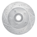 R1 Concepts Brake Rotor Drilled and Slotted Silver Fits Dodge B150