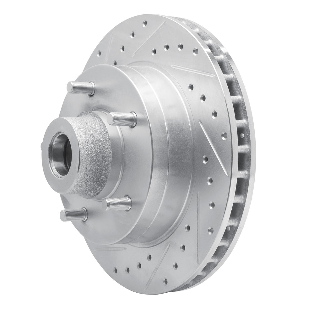 R1 Concepts Brake Rotor Drilled and Slotted Silver Fits Dodge B150