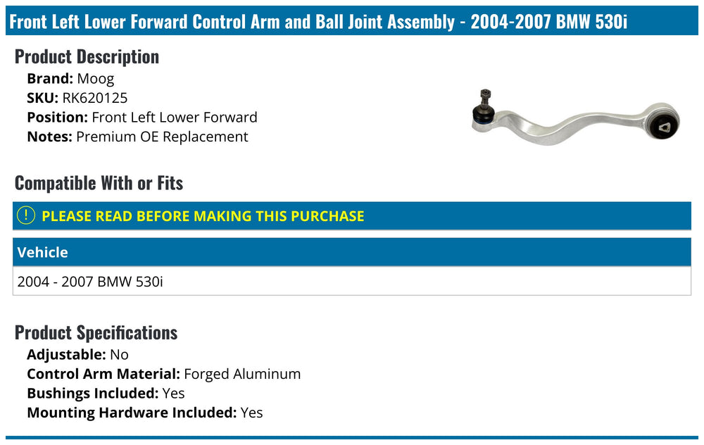 Dorman control arms