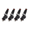 BLOX Racing Eco-Fi Street Injectors 1000cc/min w/1in Adapter For Honda B/D/H Series - Set of 4