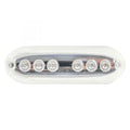 15W FULLY ENCAPSULATED LED UNDERWATER LIGHT 6 LED OBLONG STAINLESS INSERT WHITE HOUSING/WHITE