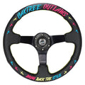 NRG Reinforced Steering Wheel - Oak Tree Outlaws 3in Deep/5mm Blk Spk 350mm Wheel - Blk Perf Lthr