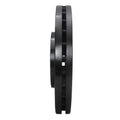R1 05-18 Mitsubishi Fuso Front Right Drilled & Slotted Silver Brake Rotor