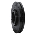 R1 05-18 Mitsubishi Fuso Front Right Drilled & Slotted Silver Brake Rotor