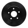 R1 Concepts Brake Rotor Drilled and Slotted Silver Fits Jeep Wrangler