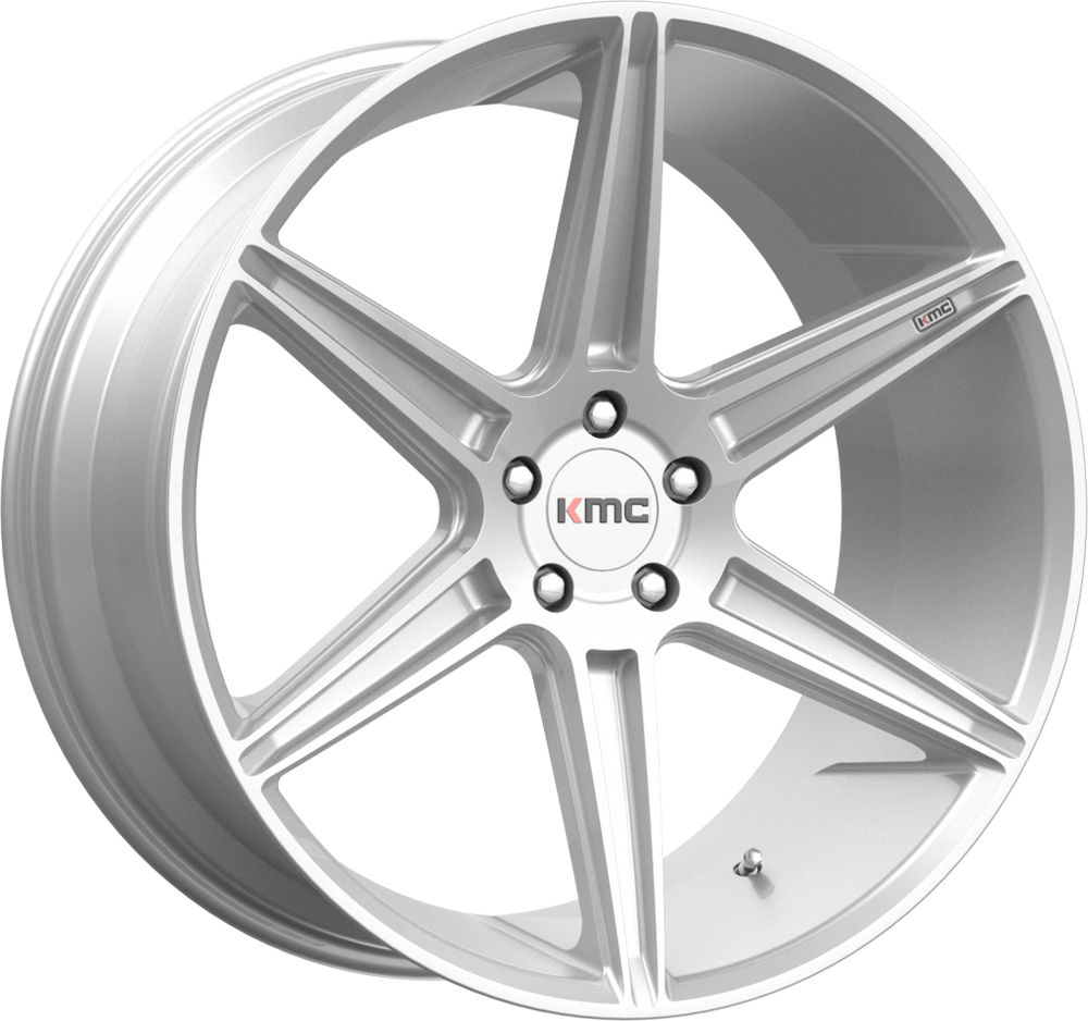 KM711 22X10.5 5X4.5 BRSHD SLV 40MM