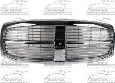 GRILLE ASSY R1500 MEGA CAB; CHROME DODGE RAM 1500 20062009; 2500/3500 0609; RAM 1500 0608