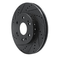 R1 09-20 Chevrolet TAHOE Front Left Drilled & Slotted Black Brake Rotor
