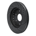 R1 09-20 Chevrolet TAHOE Front Left Drilled & Slotted Black Brake Rotor