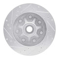 DFC 97-02 Ford F-150 RWD Front Right Drilled & Slotted Silver Brake Rotor