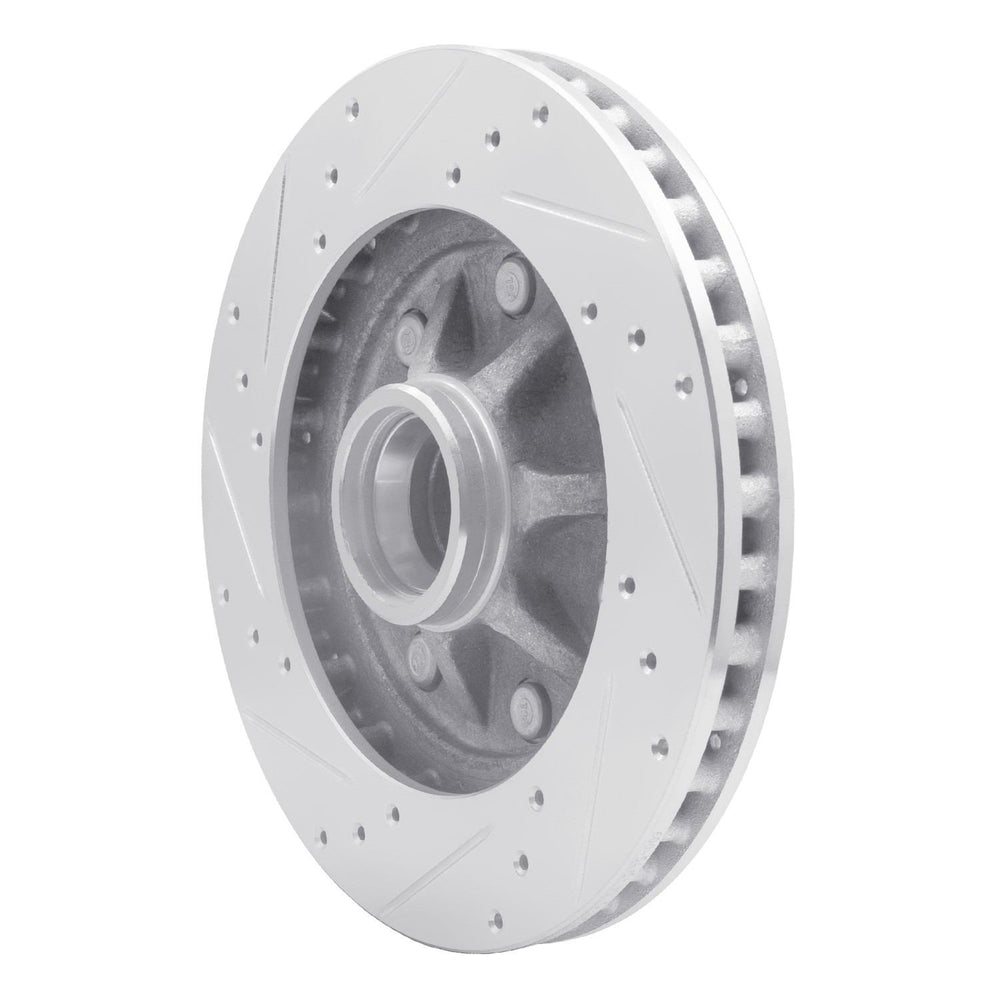 DFC 97-02 Ford F-150 RWD Front Right Drilled & Slotted Silver Brake Rotor
