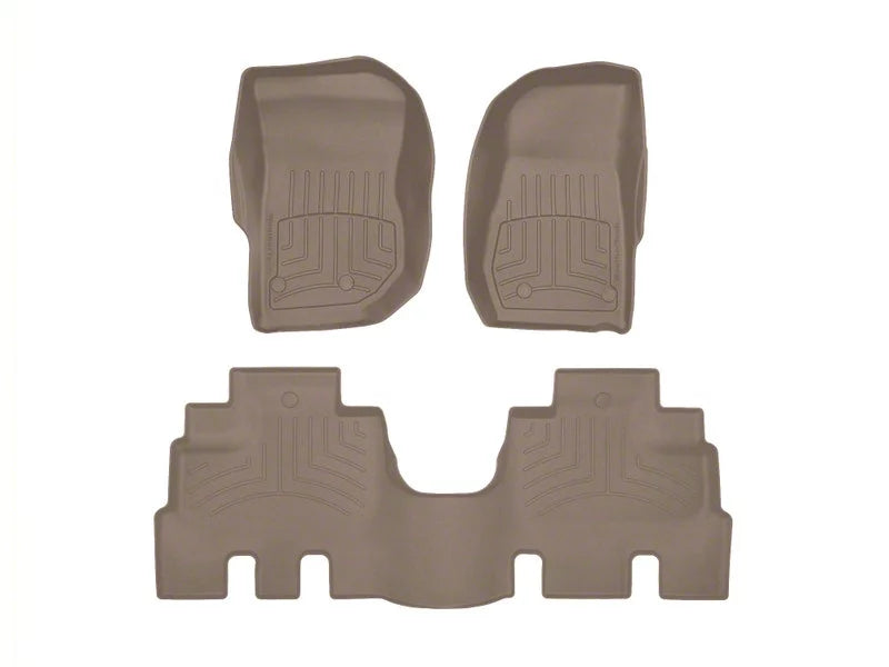 WeatherTech 2014+ Jeep Wrangler Front and Rear FloorLiner - Tan