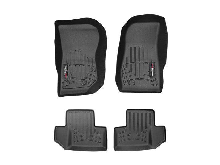 WeatherTech 2018 Jeep Wrangler JK 2DR Models Front and Rear FloorLiner - Black