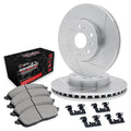 R1 Concepts Carbon Series Brake Rotors - Perf Off-Road/Tow Pads - Hdw Fits Chevrolet Blazer