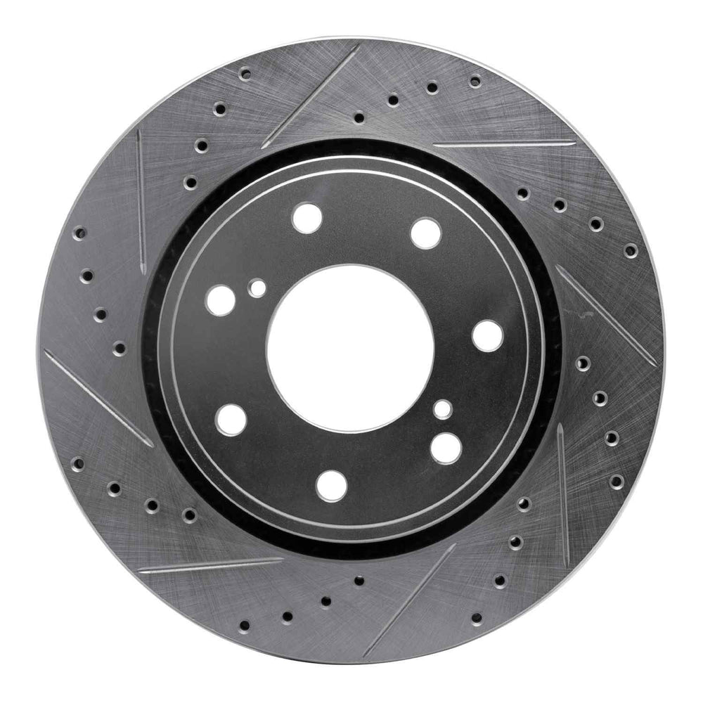 DFC 10-14 Ford F-150 RWD Front Left Drilled & Slotted Silver Brake Rotor