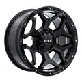 GOLIATH 18X9 6X135 ET0 CB87.1 SATIN BLACK MILLED RIVETS